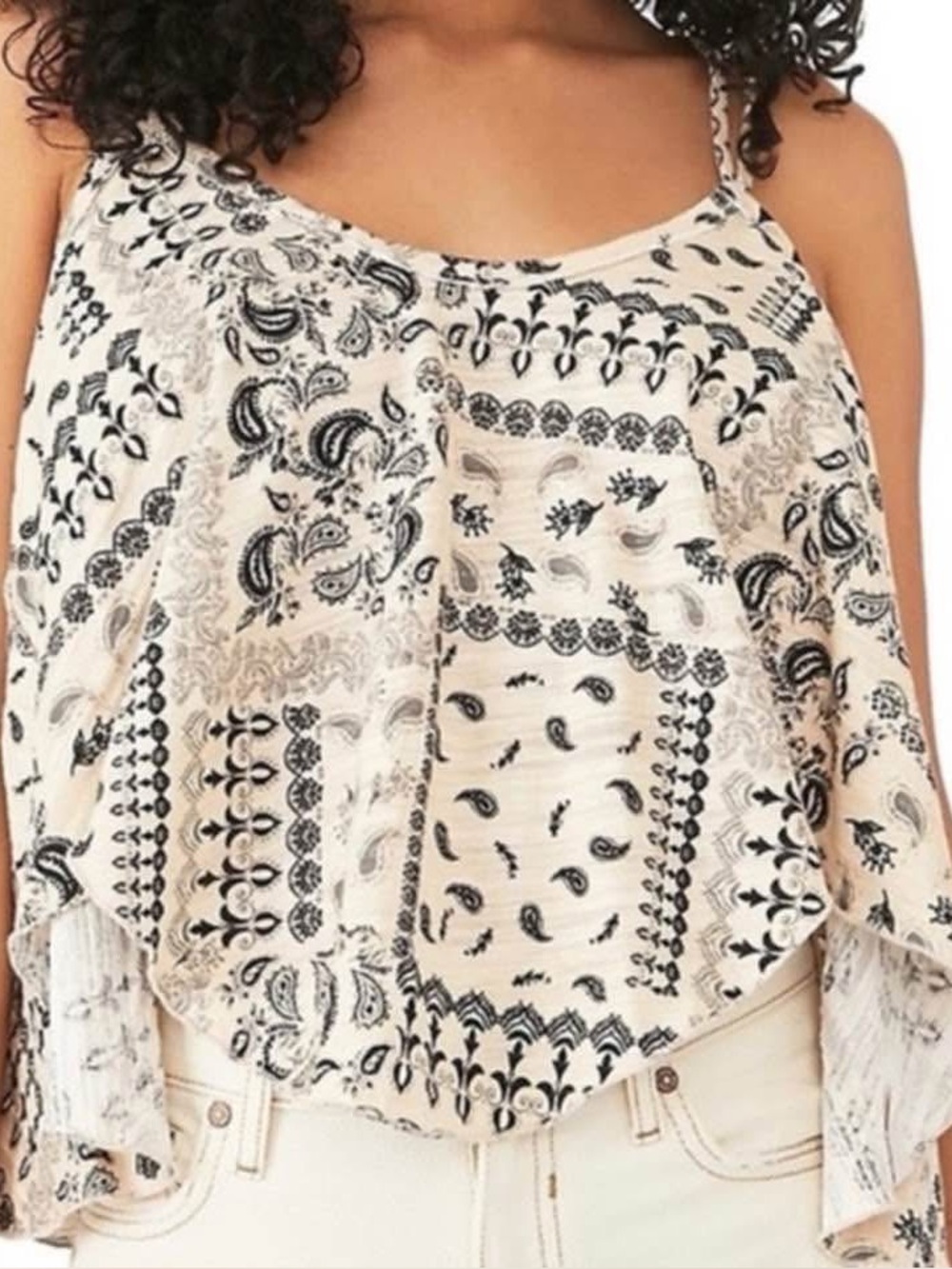 We The Free Hey Girl Print Flowing Tank Top
